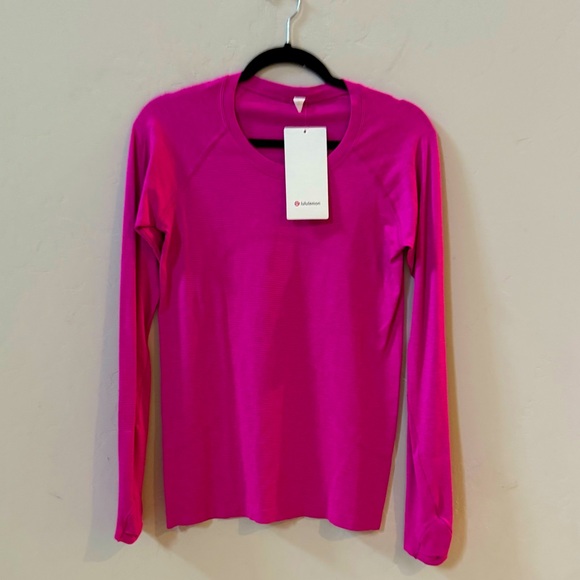 Lululemon Swifty Tech Long Sleeve Hot Pink Size 8 - Picture 2 of 11